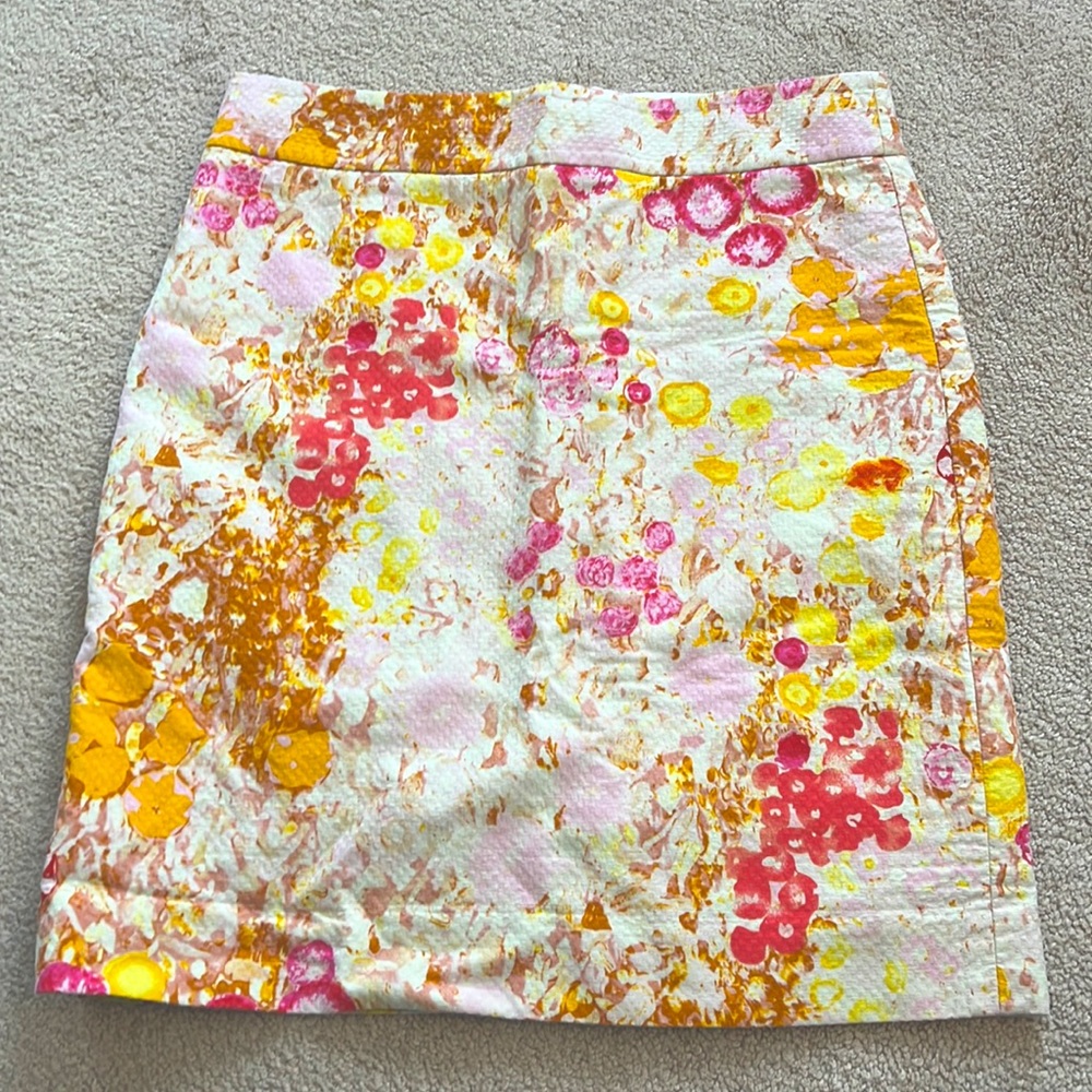 J CREW Floral Pencil skirt size 6